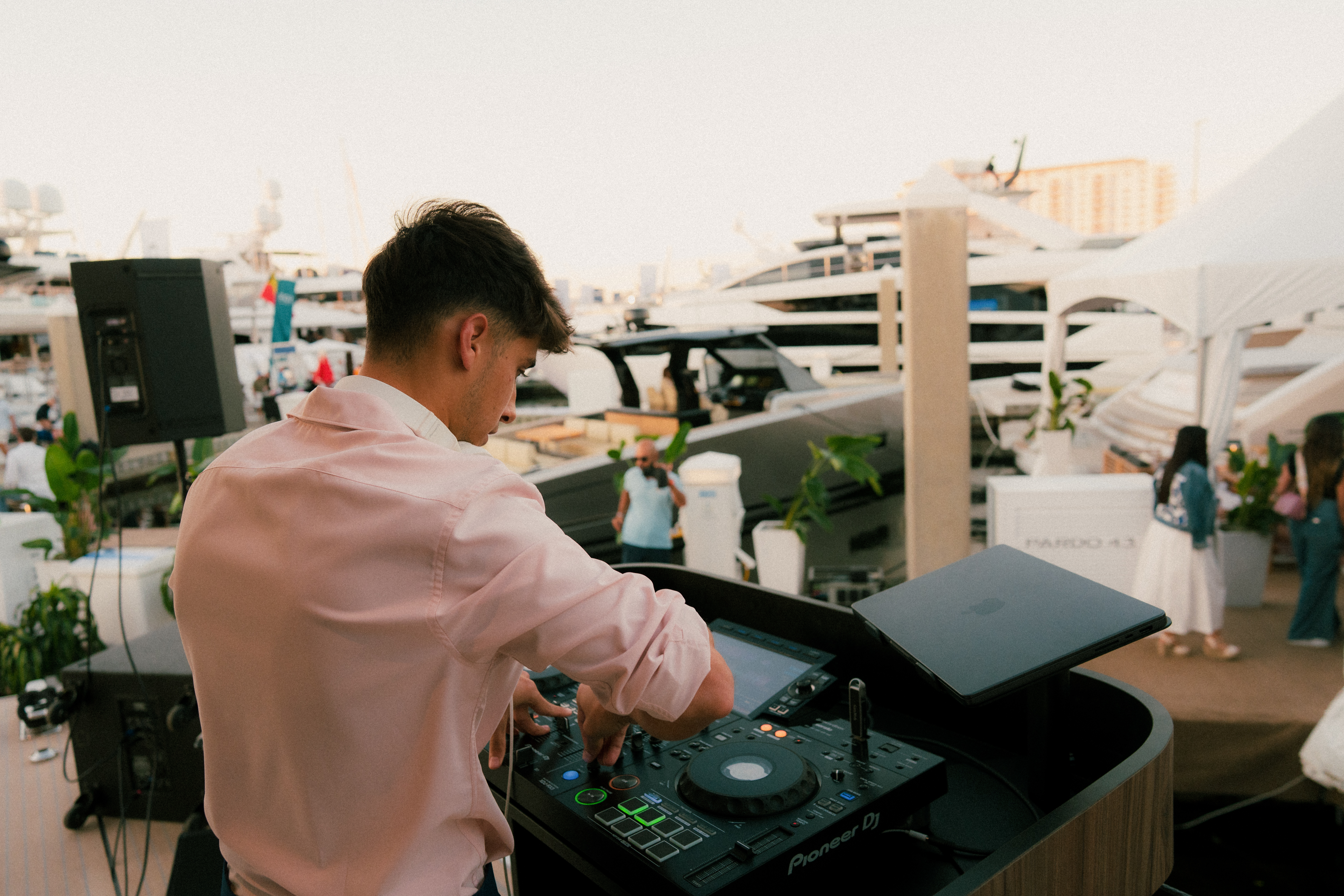 YAMI performing aboard a yacht